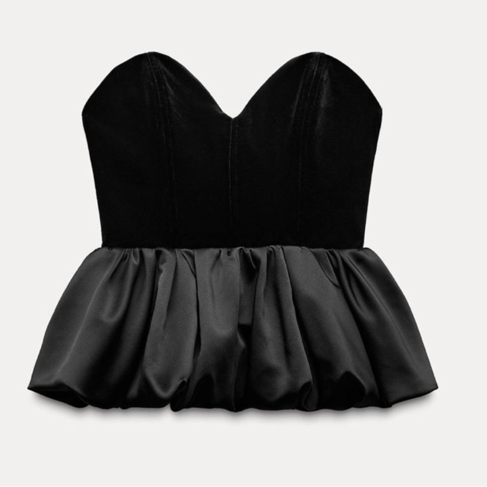 Zara Velvet Top ZW Collection XL - Picture 4 of 5